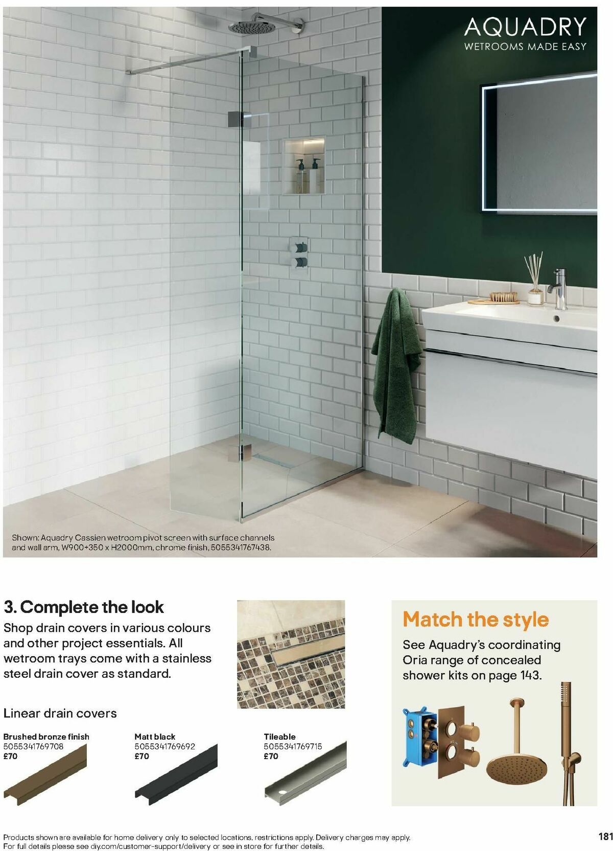 B&Q Bathroom Collections Offers from 1 October