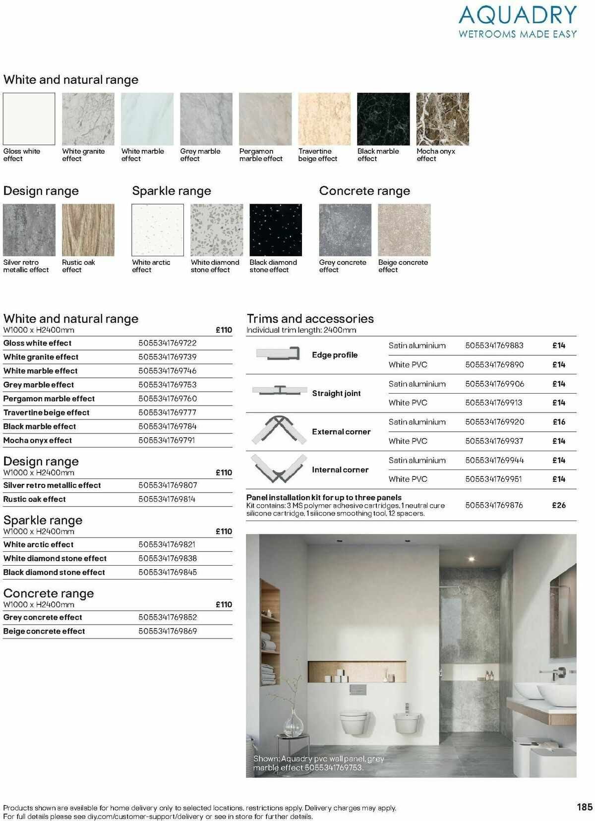 B&Q Bathroom Collections Offers from 1 October