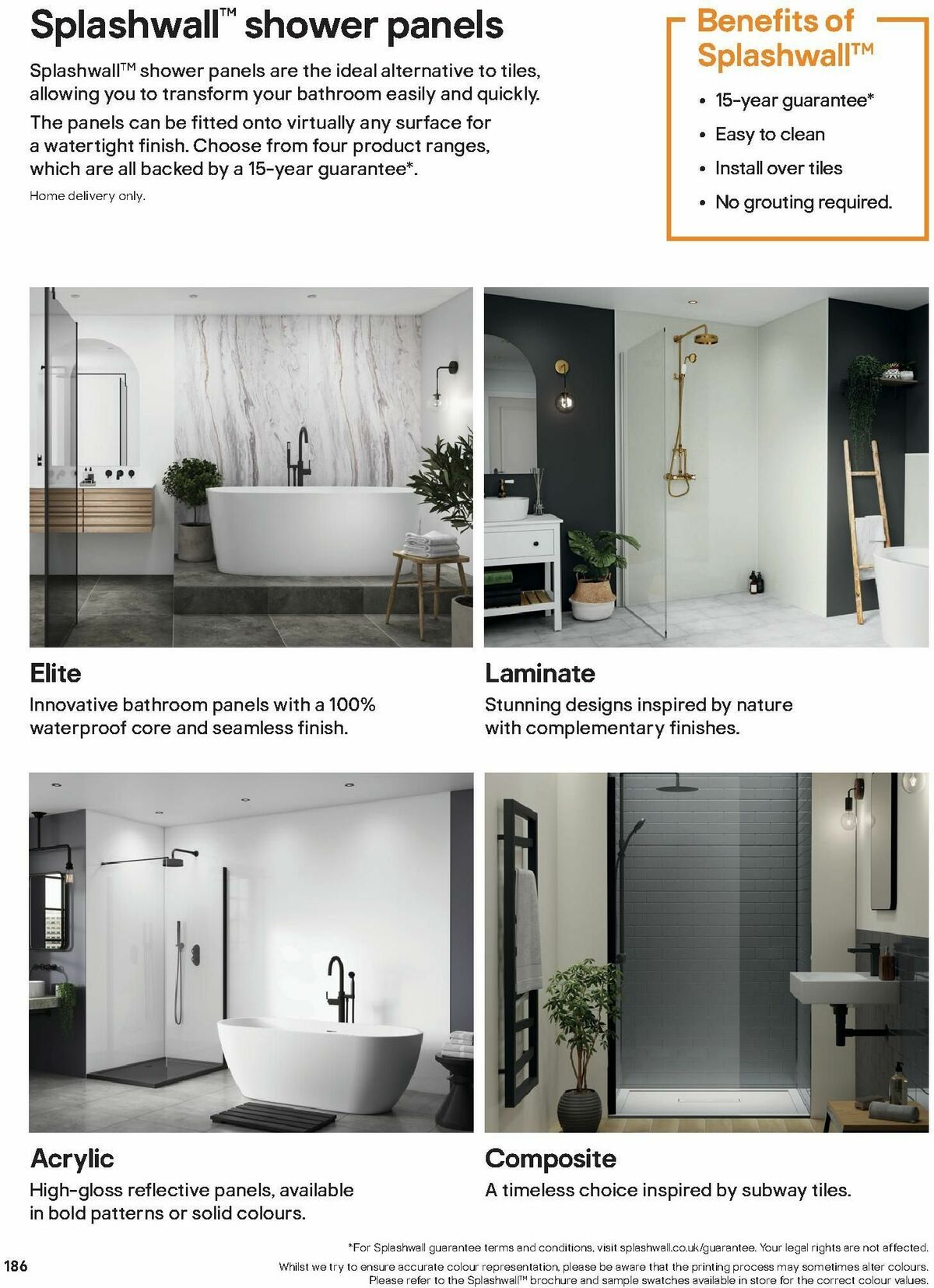 B&Q Bathroom Collections Offers from 1 October