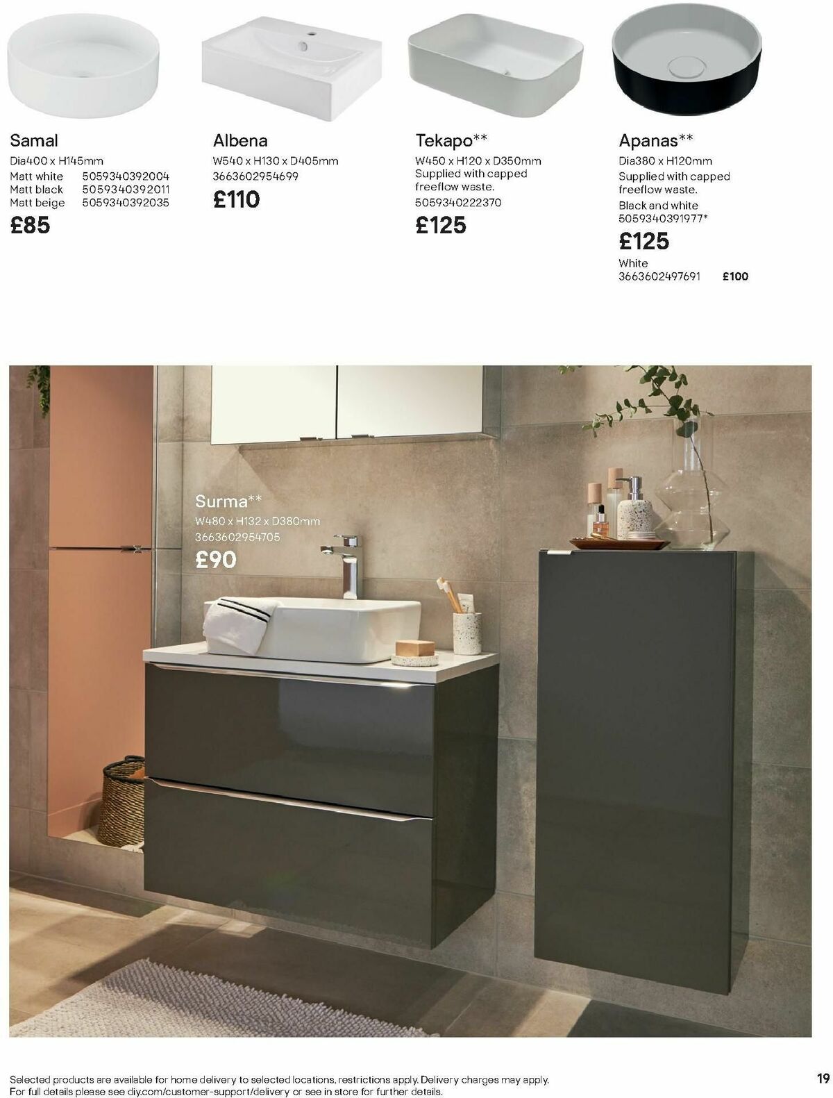 B&Q Bathroom Collections Offers from 1 October