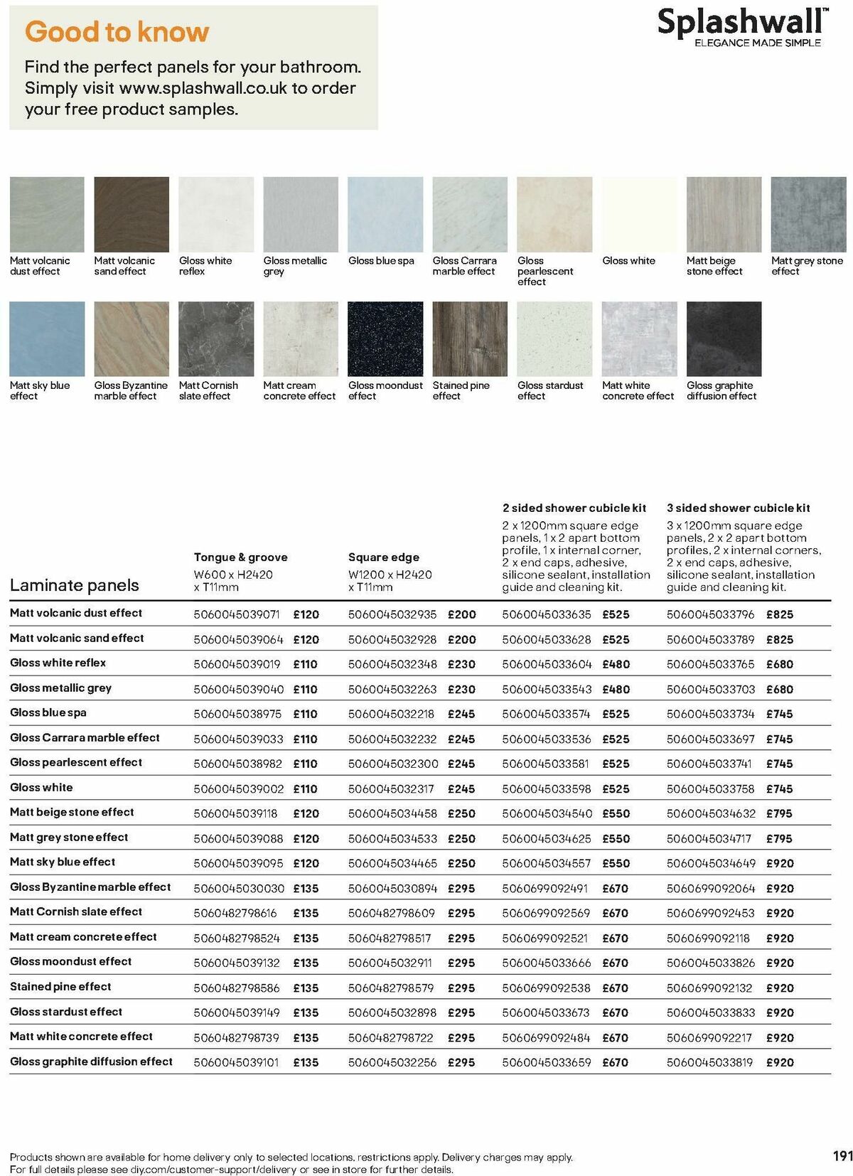 B&Q Bathroom Collections Offers from 1 October