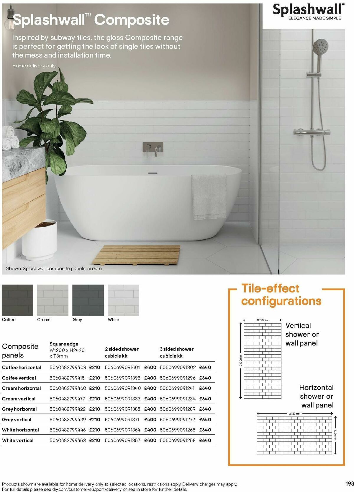 B&Q Bathroom Collections Offers from 1 October