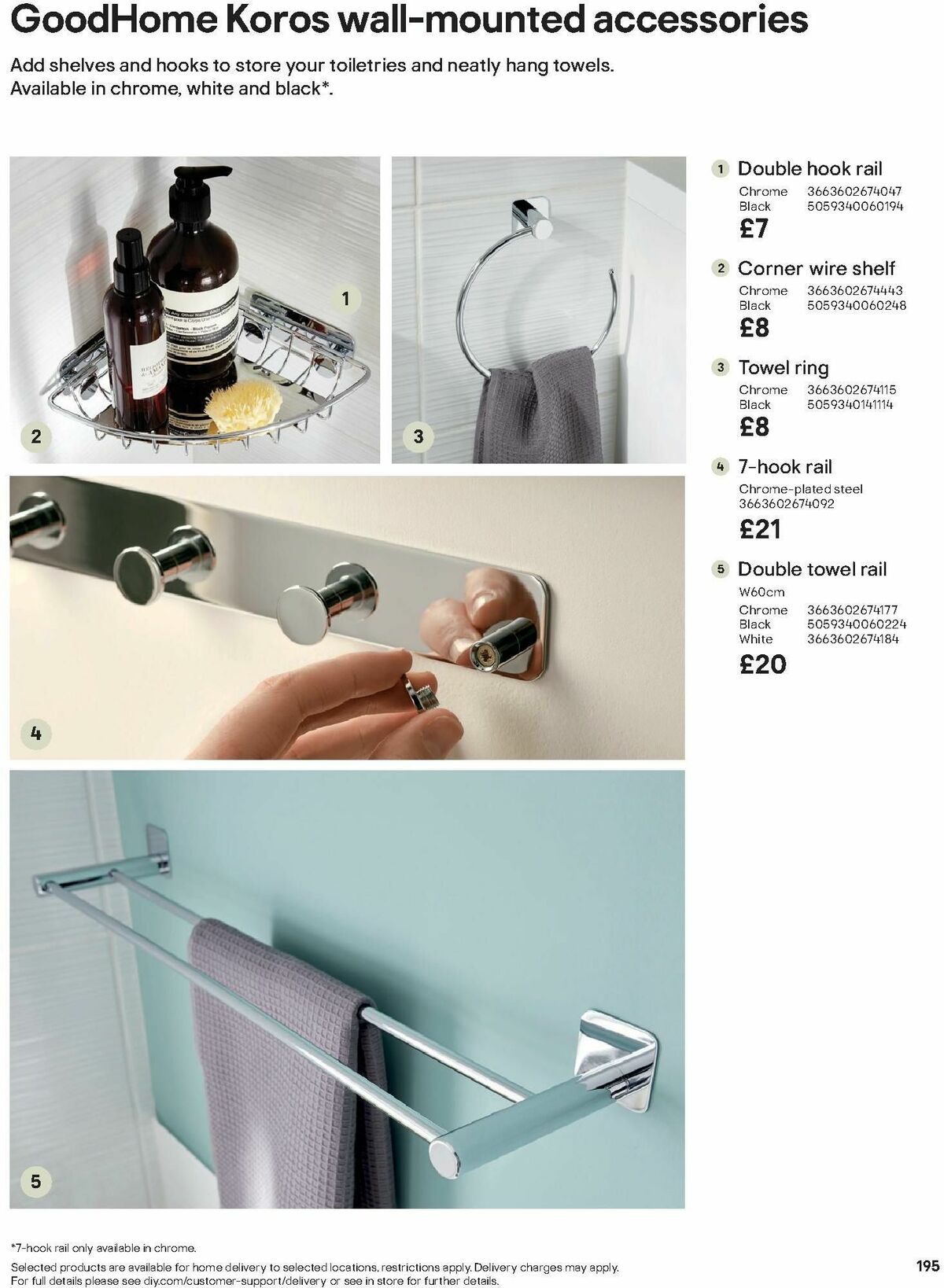 B&Q Bathroom Collections Offers from 1 October
