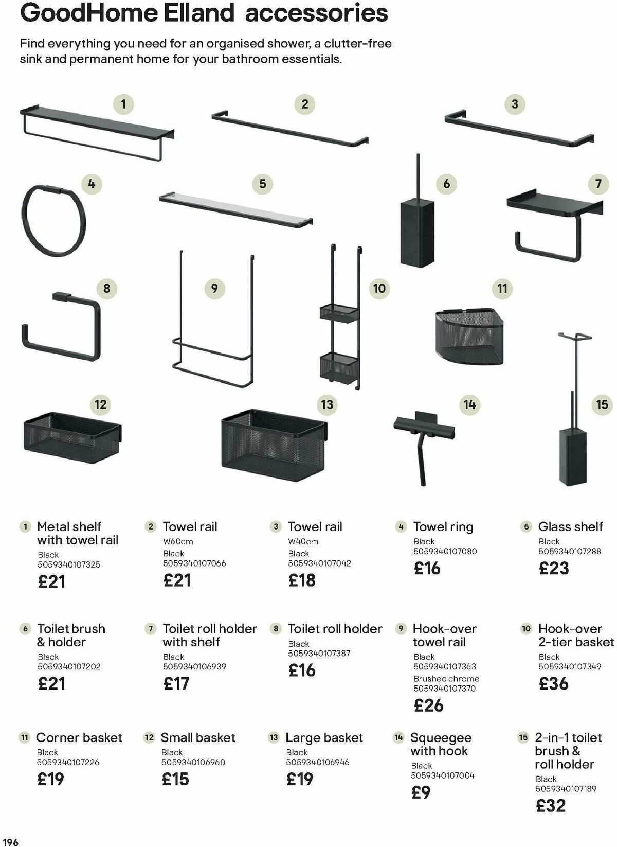 B&Q Bathroom Collections Offers from 1 October