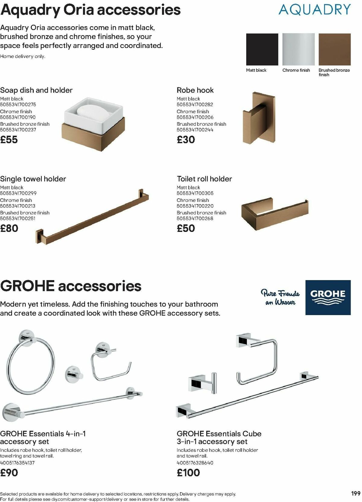 B&Q Bathroom Collections Offers from 1 October
