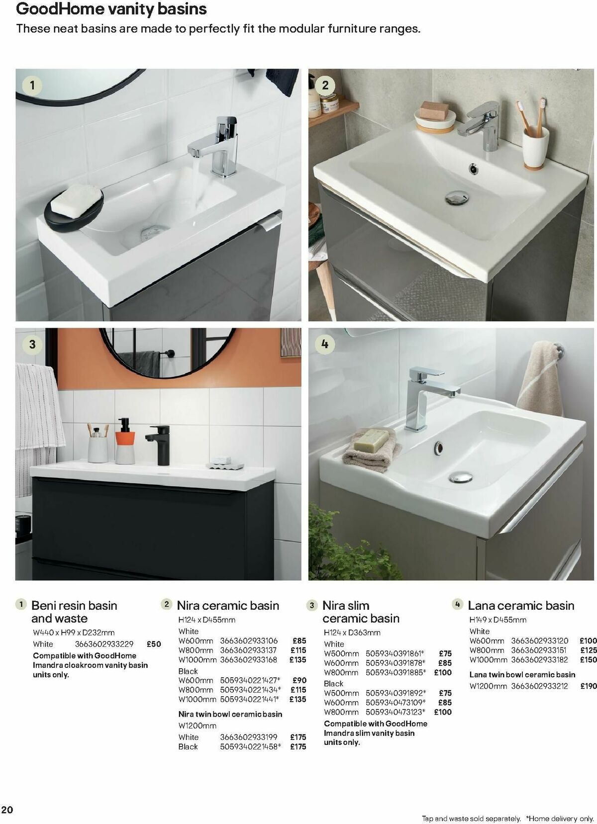 B&Q Bathroom Collections Offers from 1 October