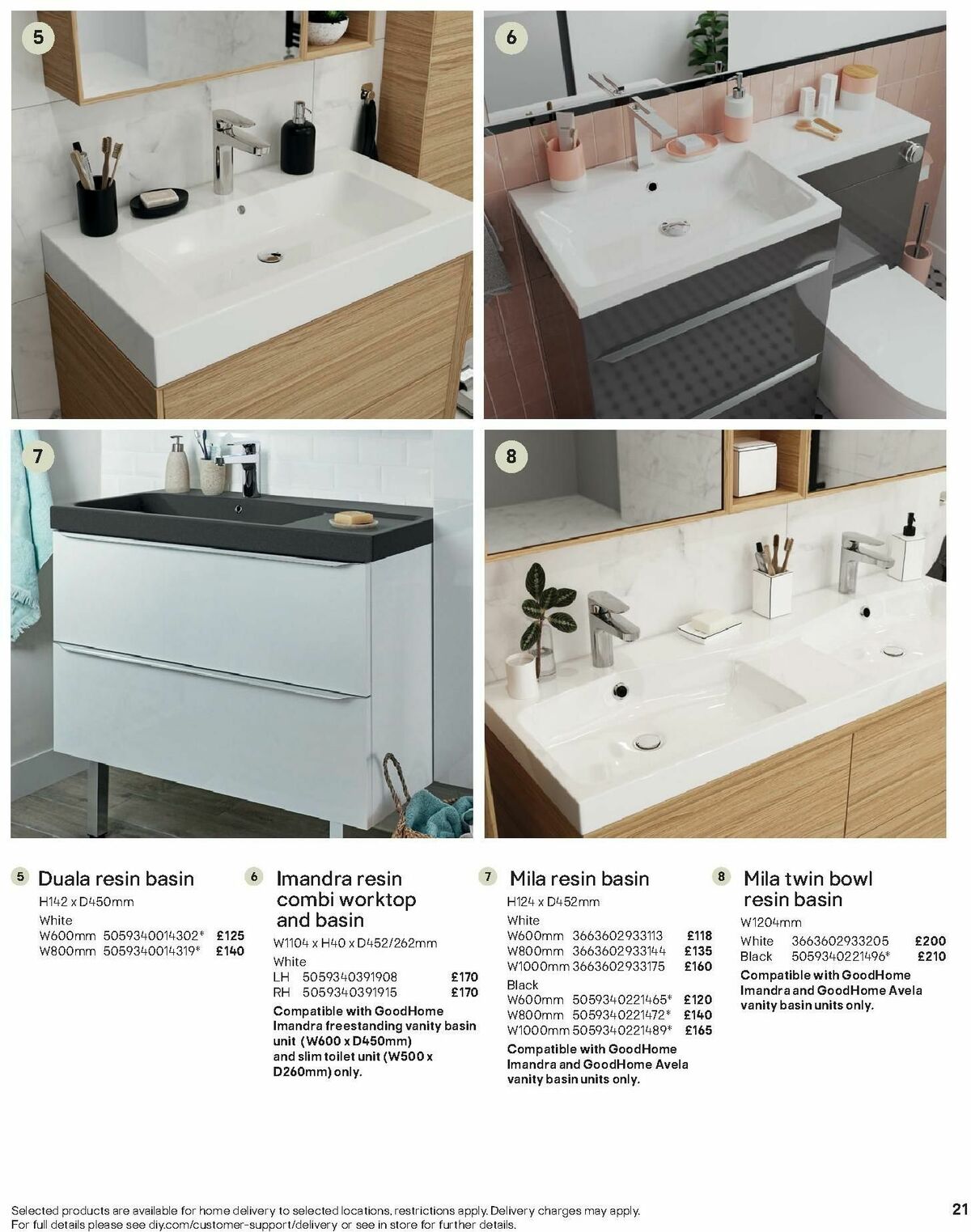 B&Q Bathroom Collections Offers from 1 October