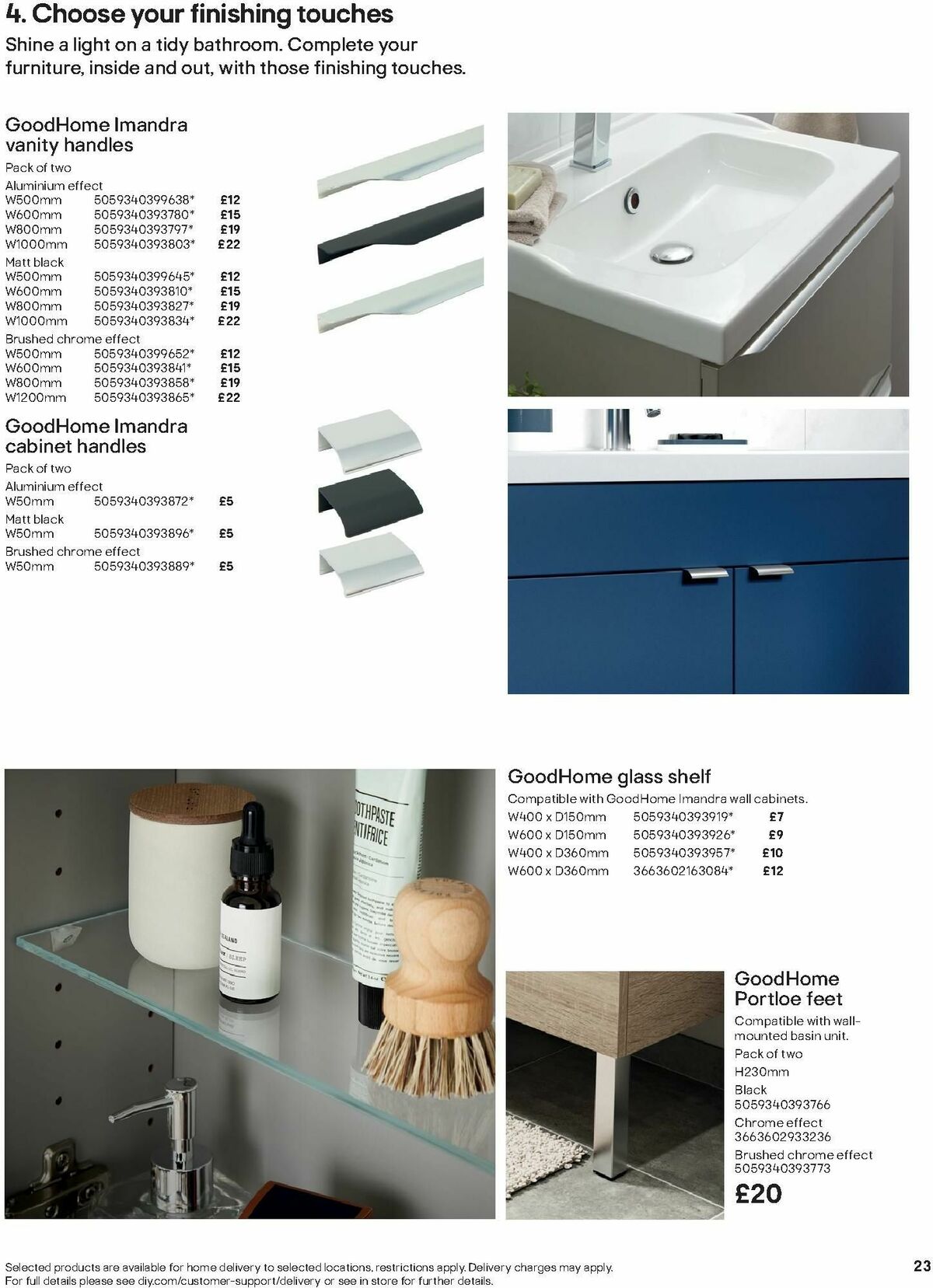 B&Q Bathroom Collections Offers from 1 October