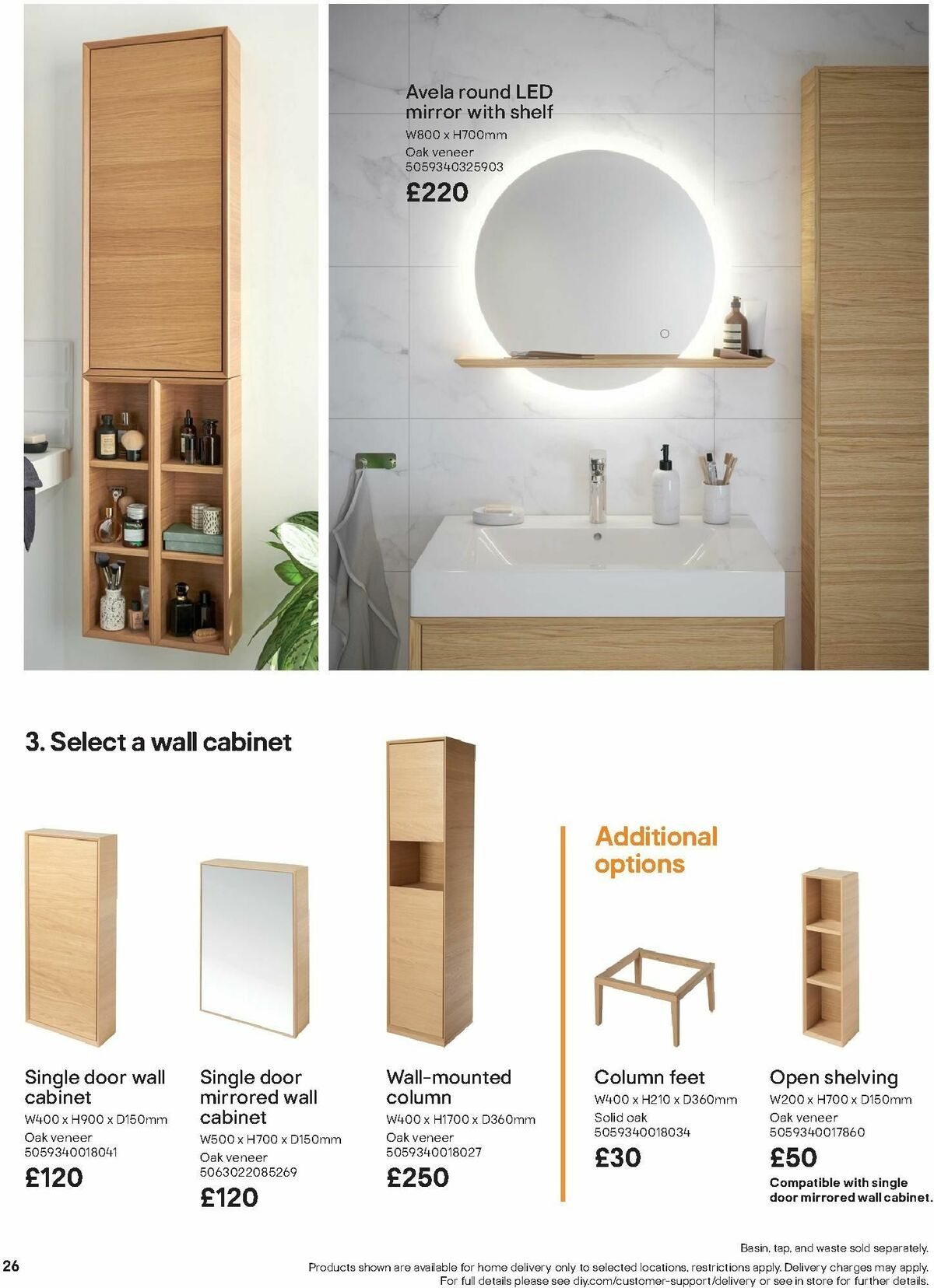 B&Q Bathroom Collections Offers from 1 October