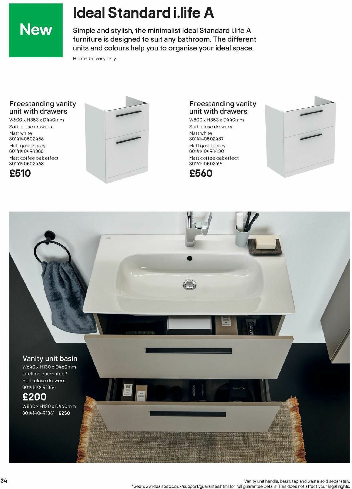B&Q Bathroom Collections Offers from 1 October