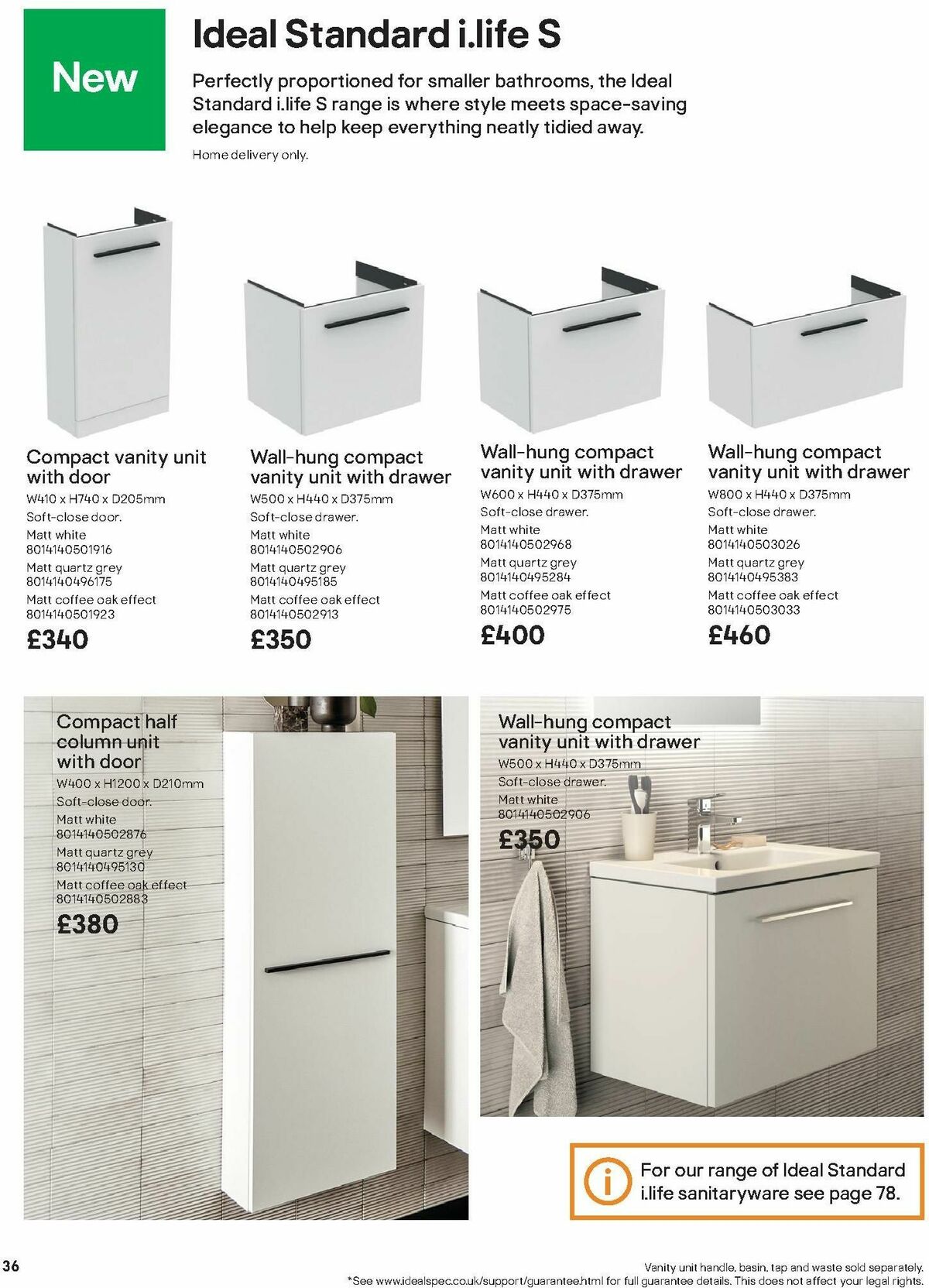 B&Q Bathroom Collections Offers from 1 October