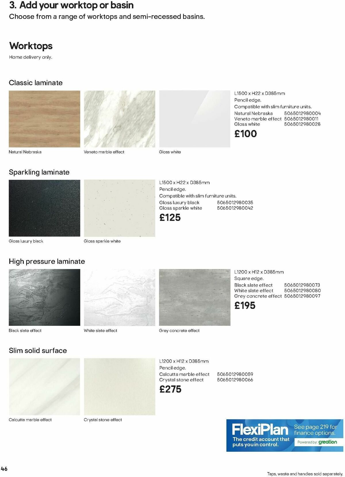 B&Q Bathroom Collections Offers from 1 October