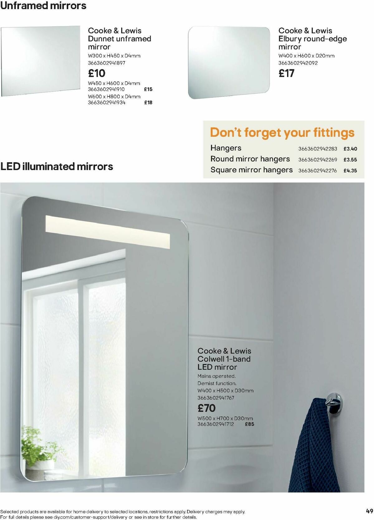B&Q Bathroom Collections Offers from 1 October