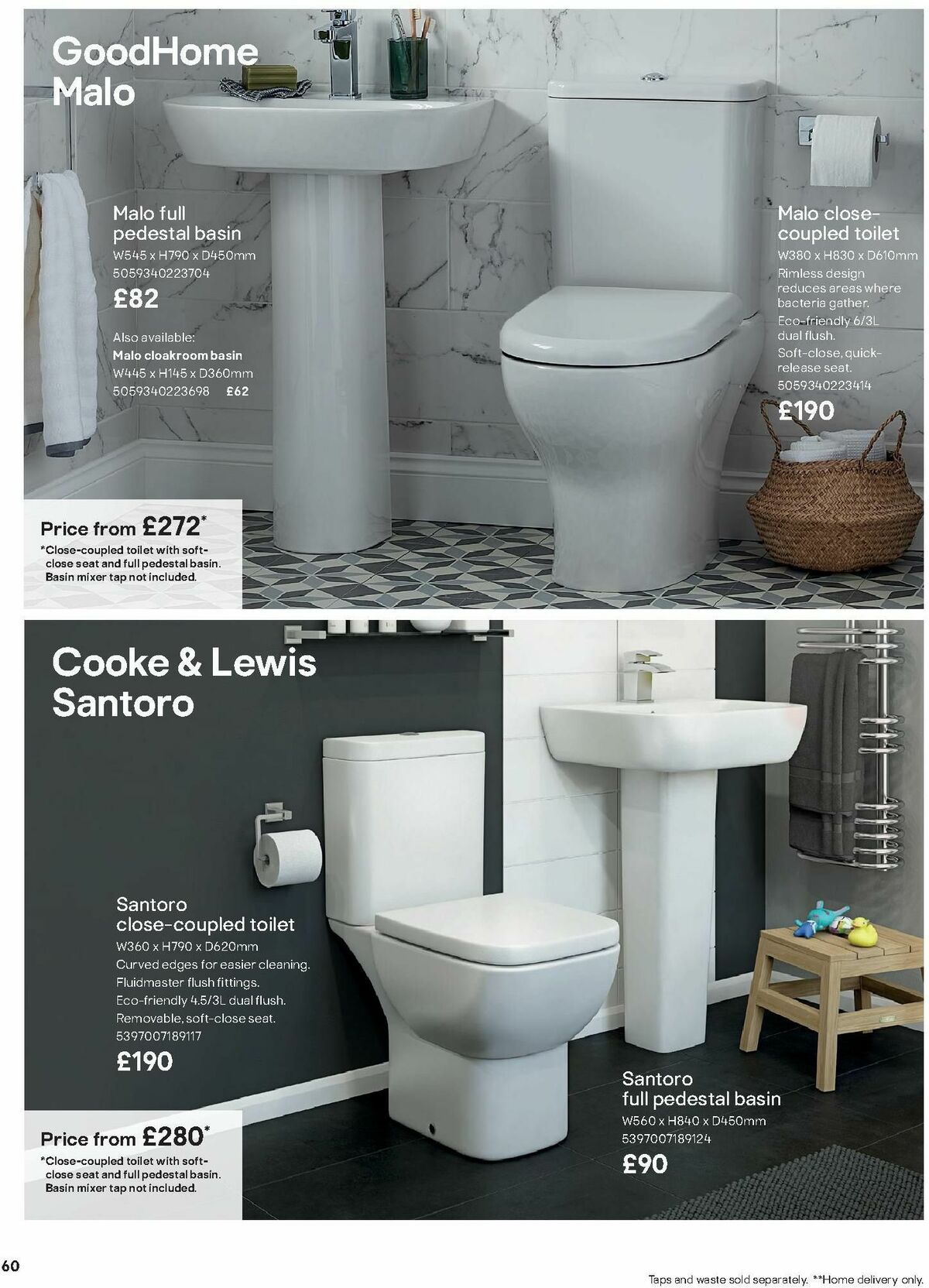 B&Q Bathroom Collections Offers from 1 October