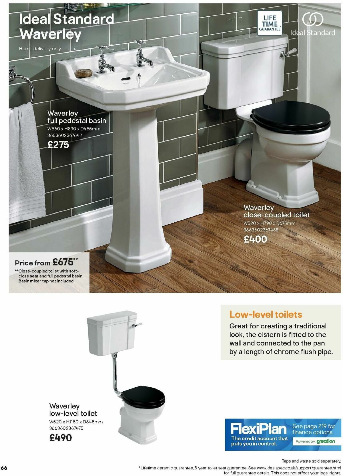 B&Q Bathroom Collections Offers from 1 October