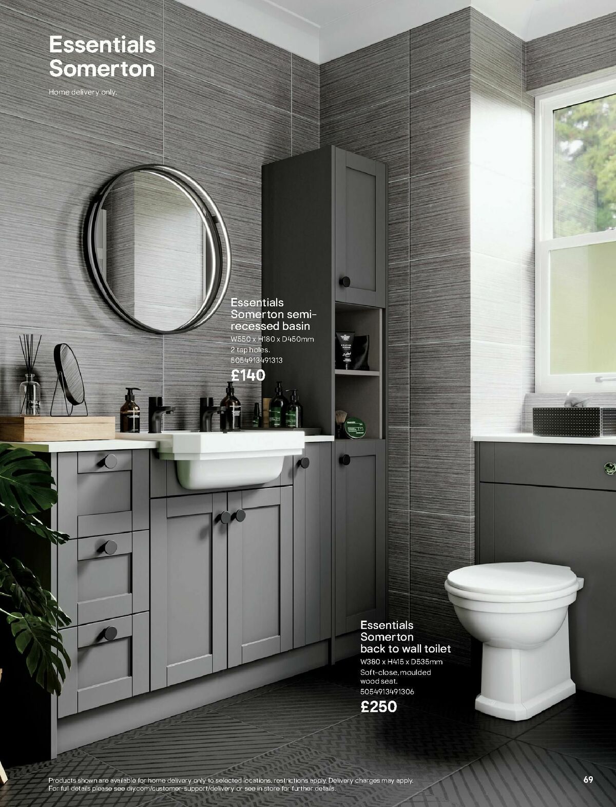 B&Q Bathroom Collections Offers from 1 October