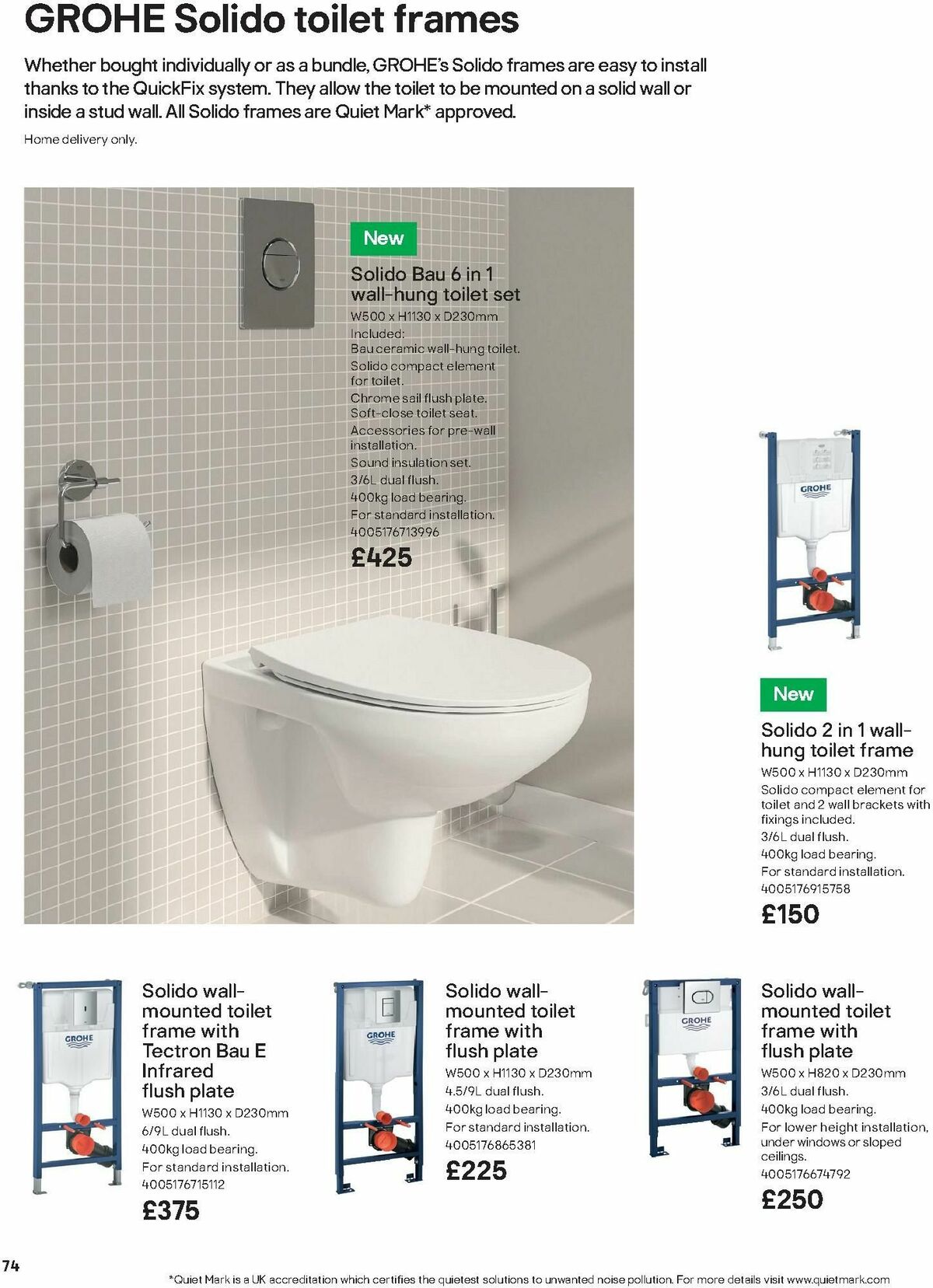 B&Q Bathroom Collections Offers from 1 October
