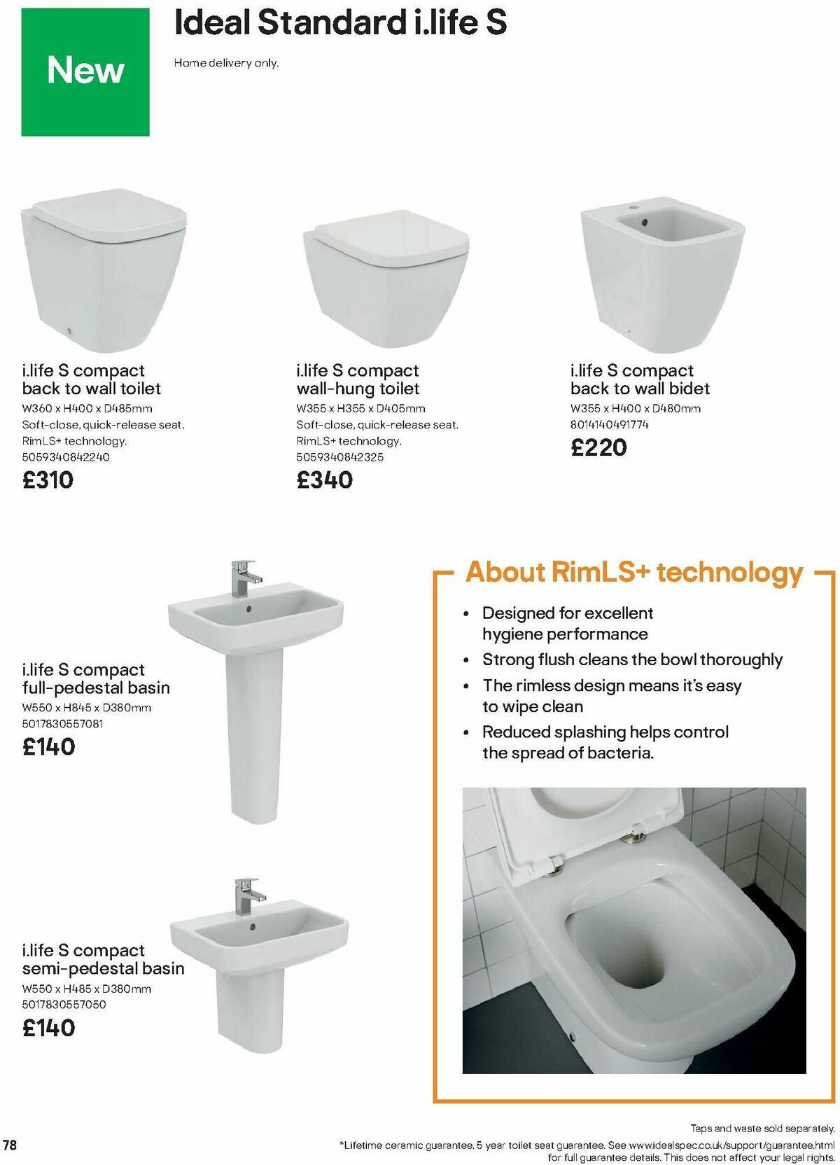 B&Q Bathroom Collections Offers from 1 October