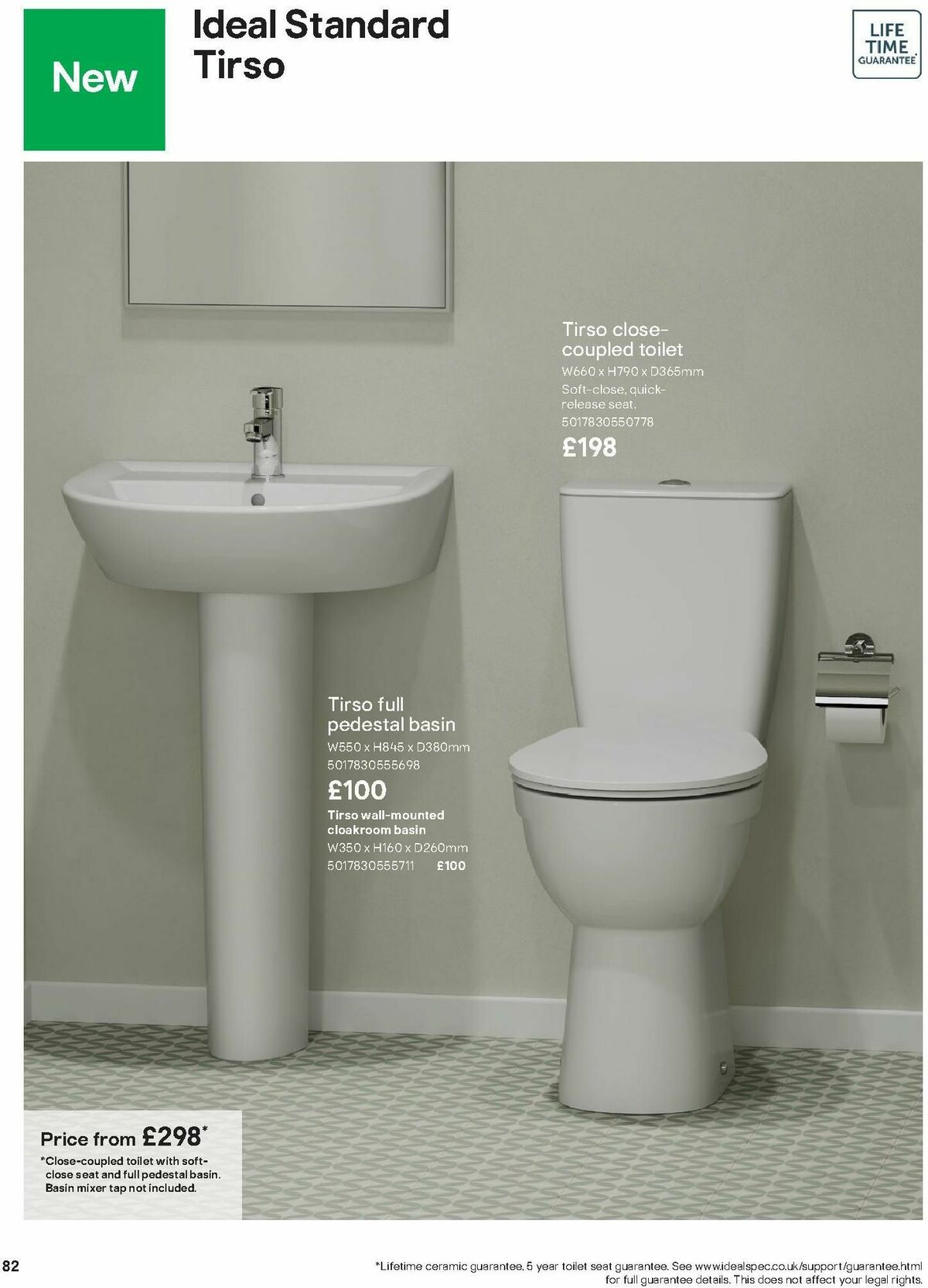 B&Q Bathroom Collections Offers from 1 October