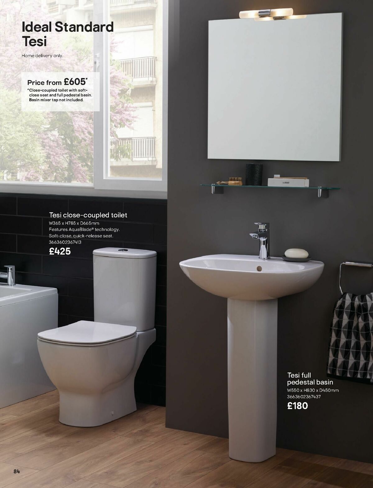 B&Q Bathroom Collections Offers from 1 October