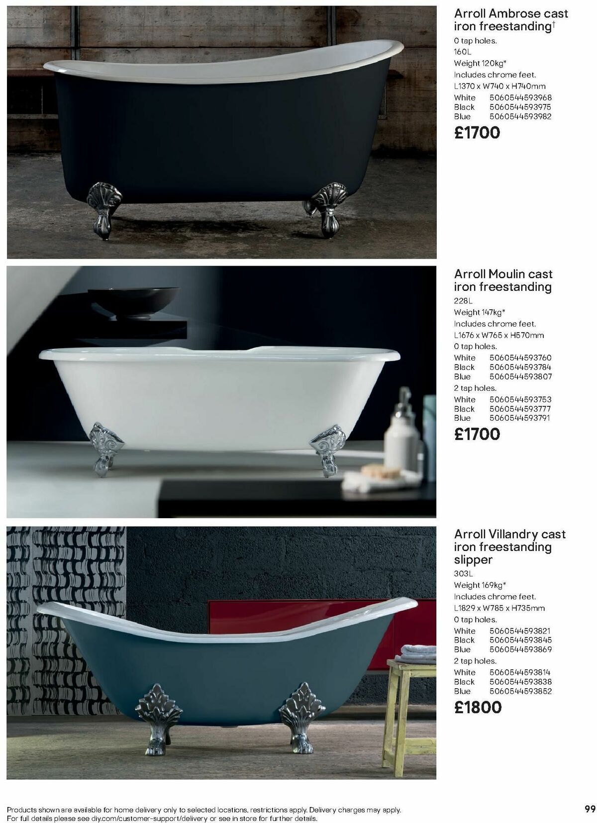 B&Q Bathroom Collections Offers from 1 October