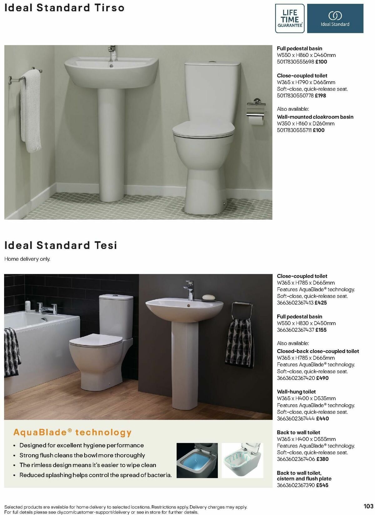 B&Q Bathrooms Offers from 15 January