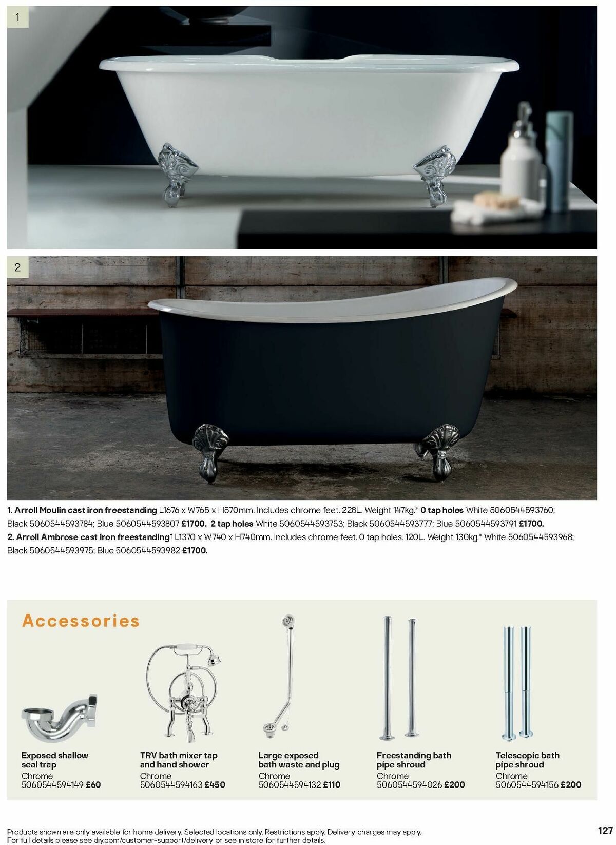 B&Q Bathrooms Offers from 15 January