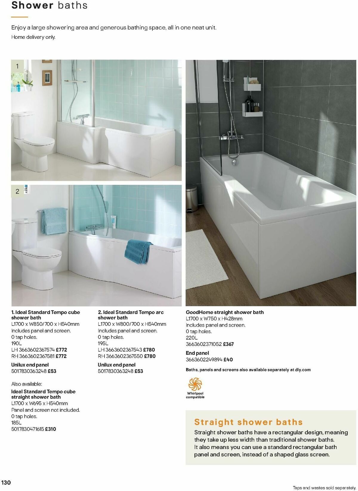 B&Q Bathrooms Offers from 15 January