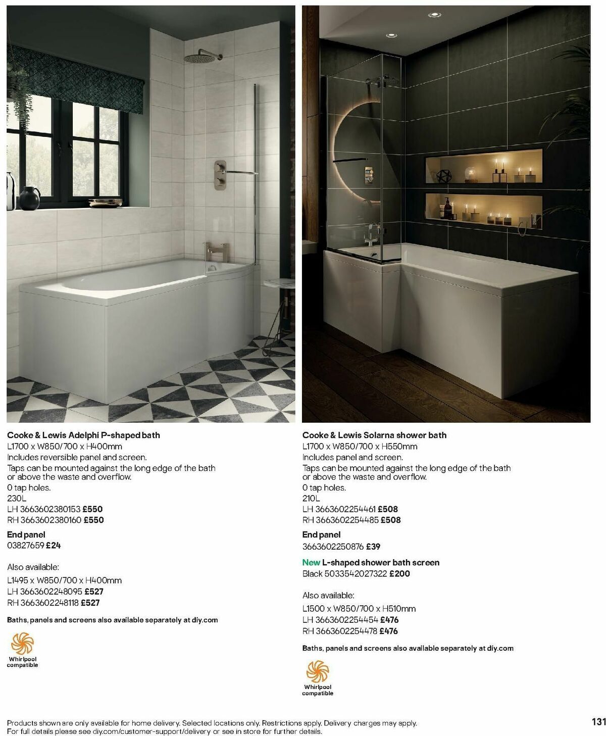 B&Q Bathrooms Offers from 15 January