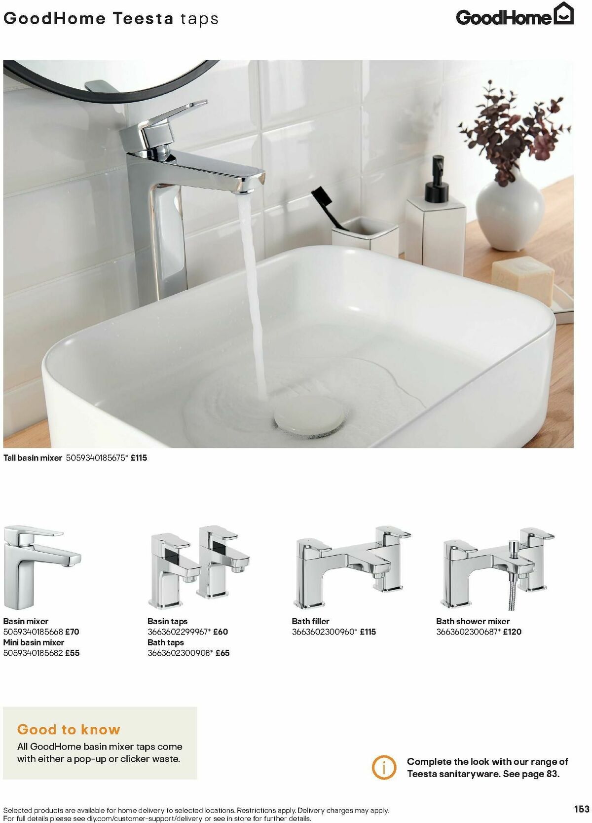 B&Q Bathrooms Offers from 15 January