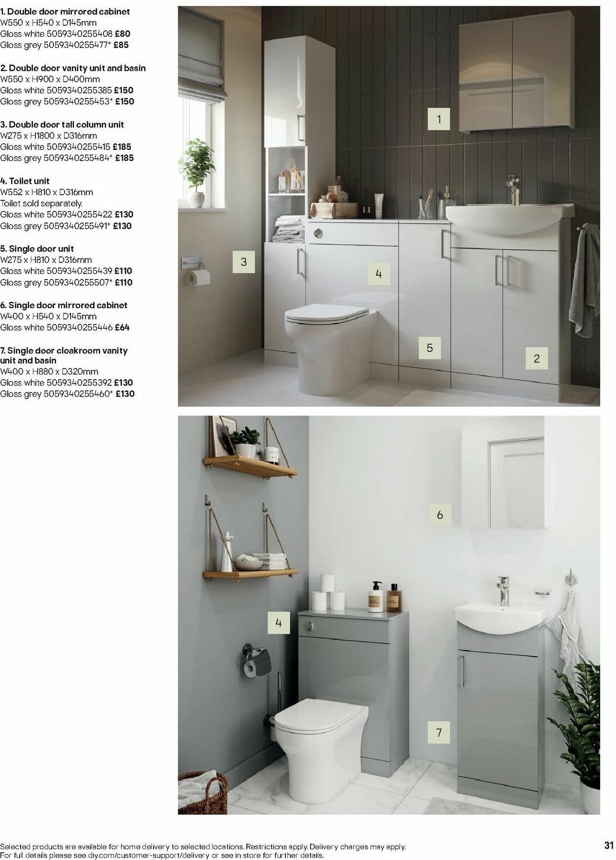 B&Q Bathrooms Offers from 15 January