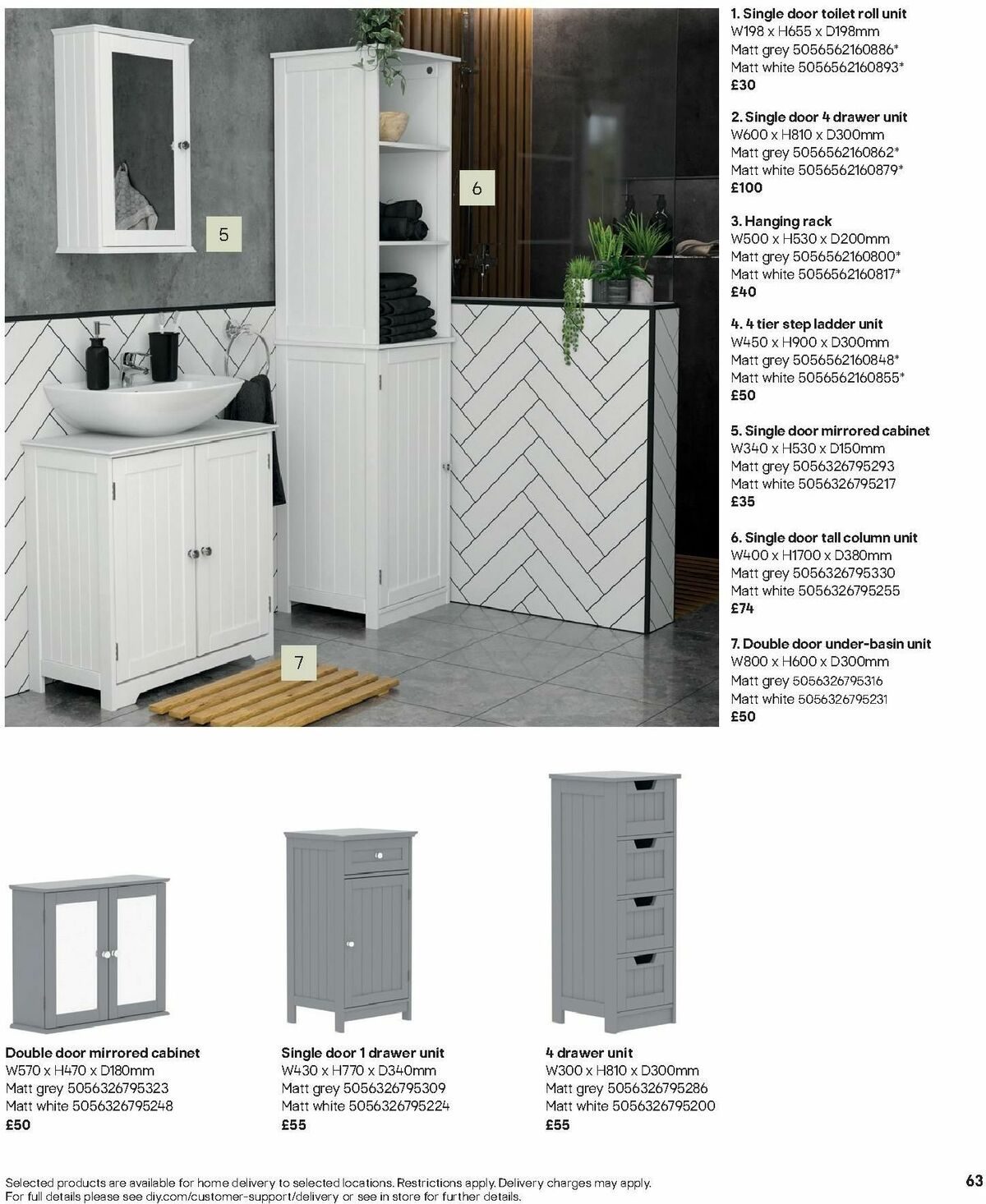 B&Q Bathrooms Offers from 15 January