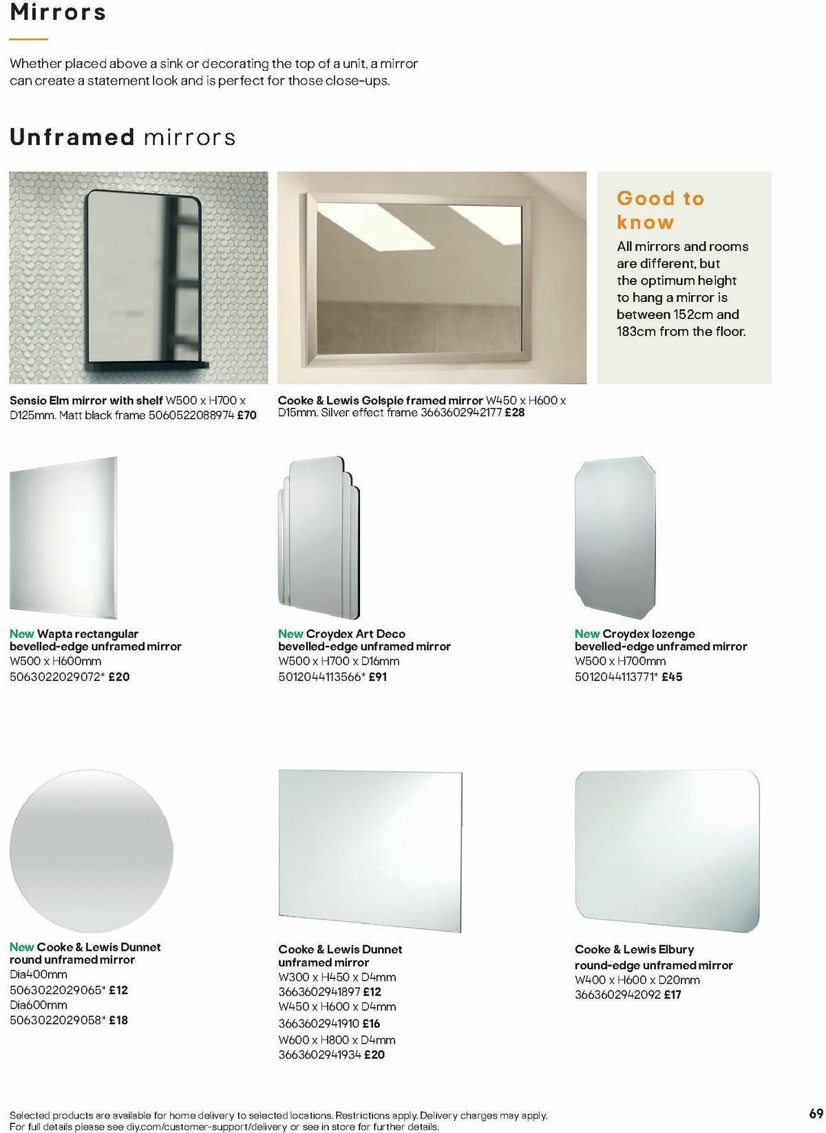 B&Q Bathrooms Offers from 15 January