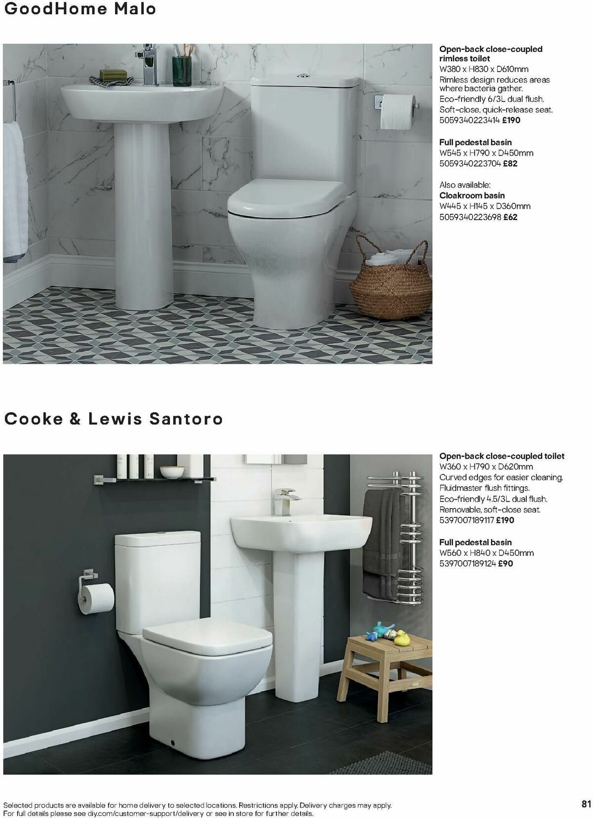 B&Q Bathrooms Offers from 15 January