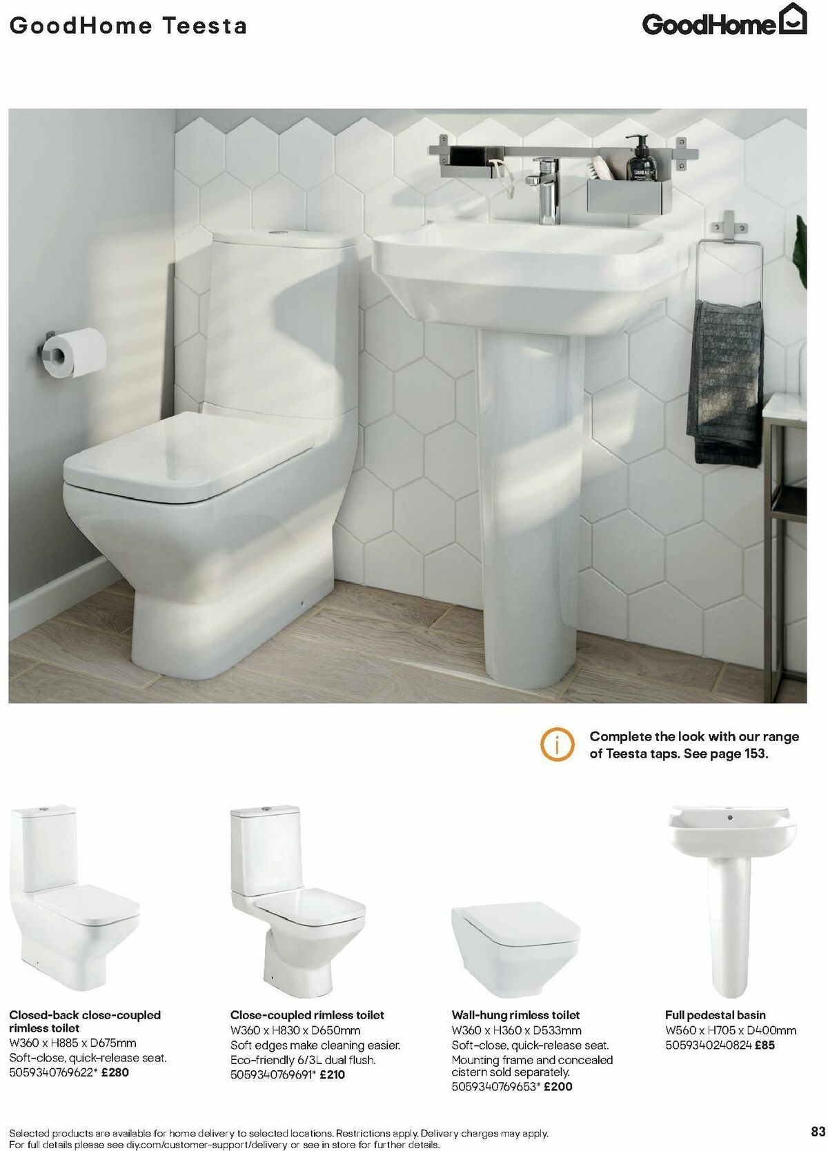 B&Q Bathrooms Offers from 15 January