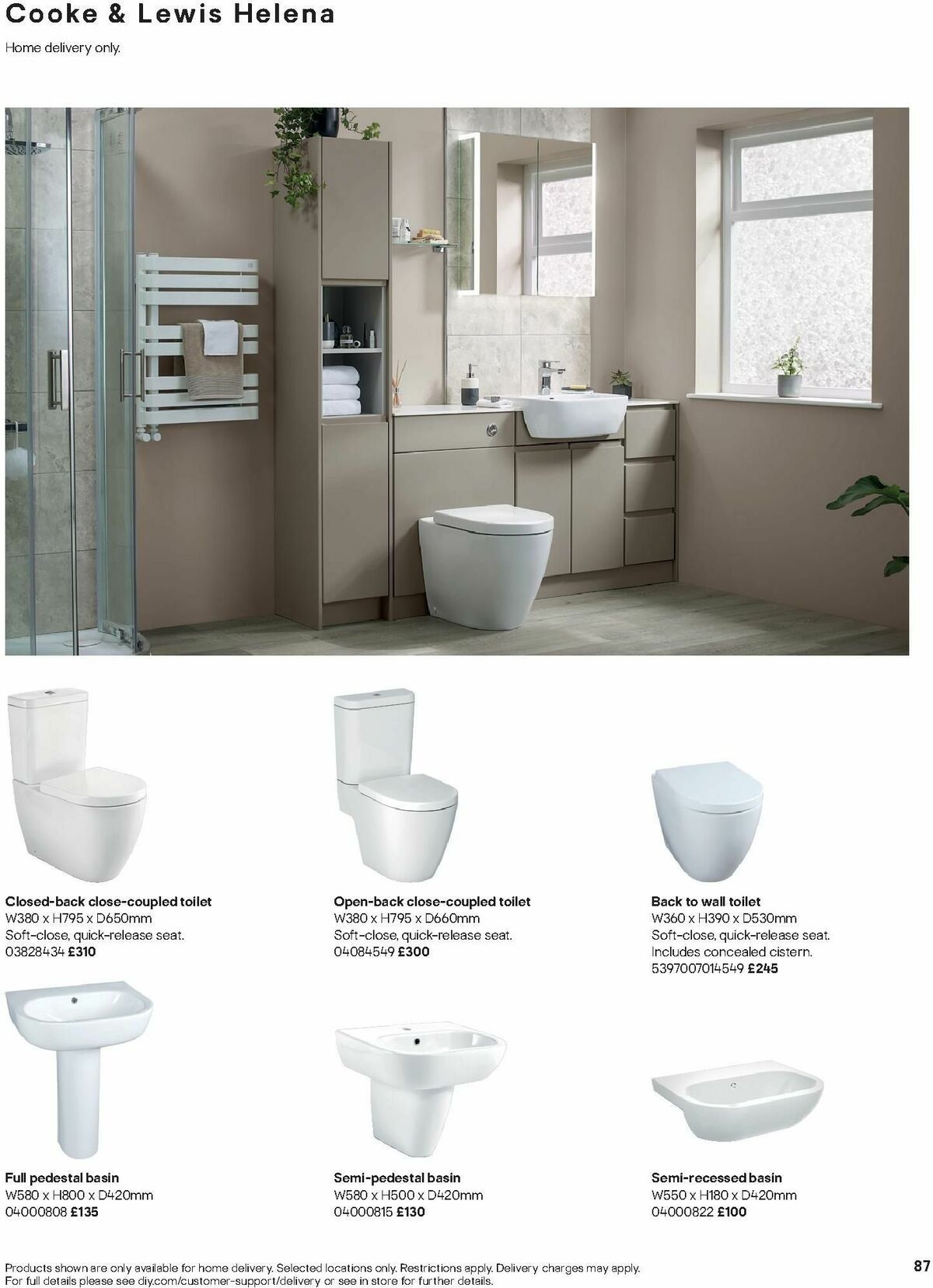 B&Q Bathrooms Offers from 15 January