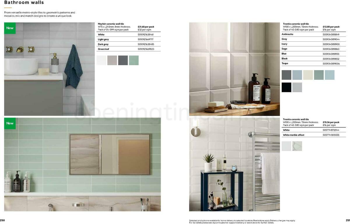 B&Q Bathrooms Offers from 22 March