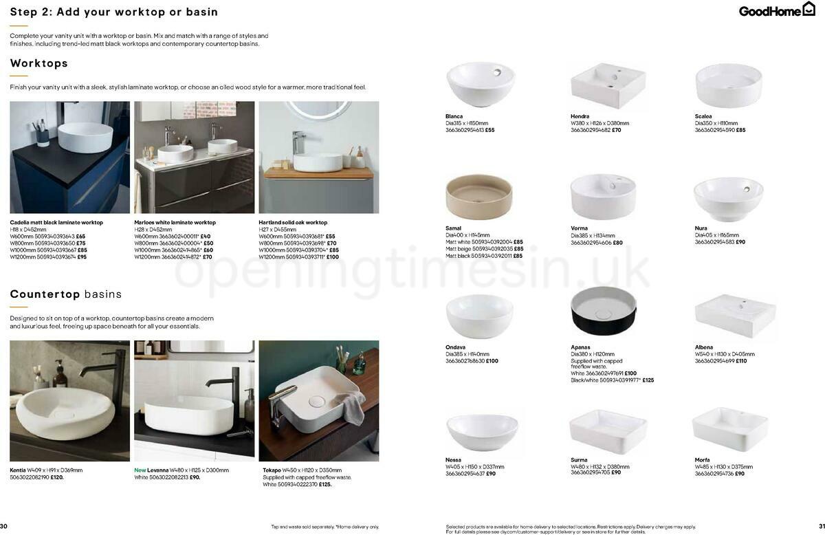 B&Q Bathrooms Offers from 22 March