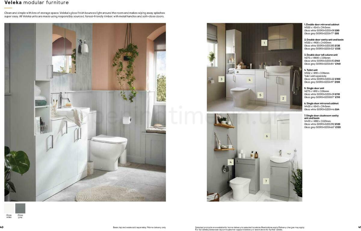 B&Q Bathrooms Offers from 22 March