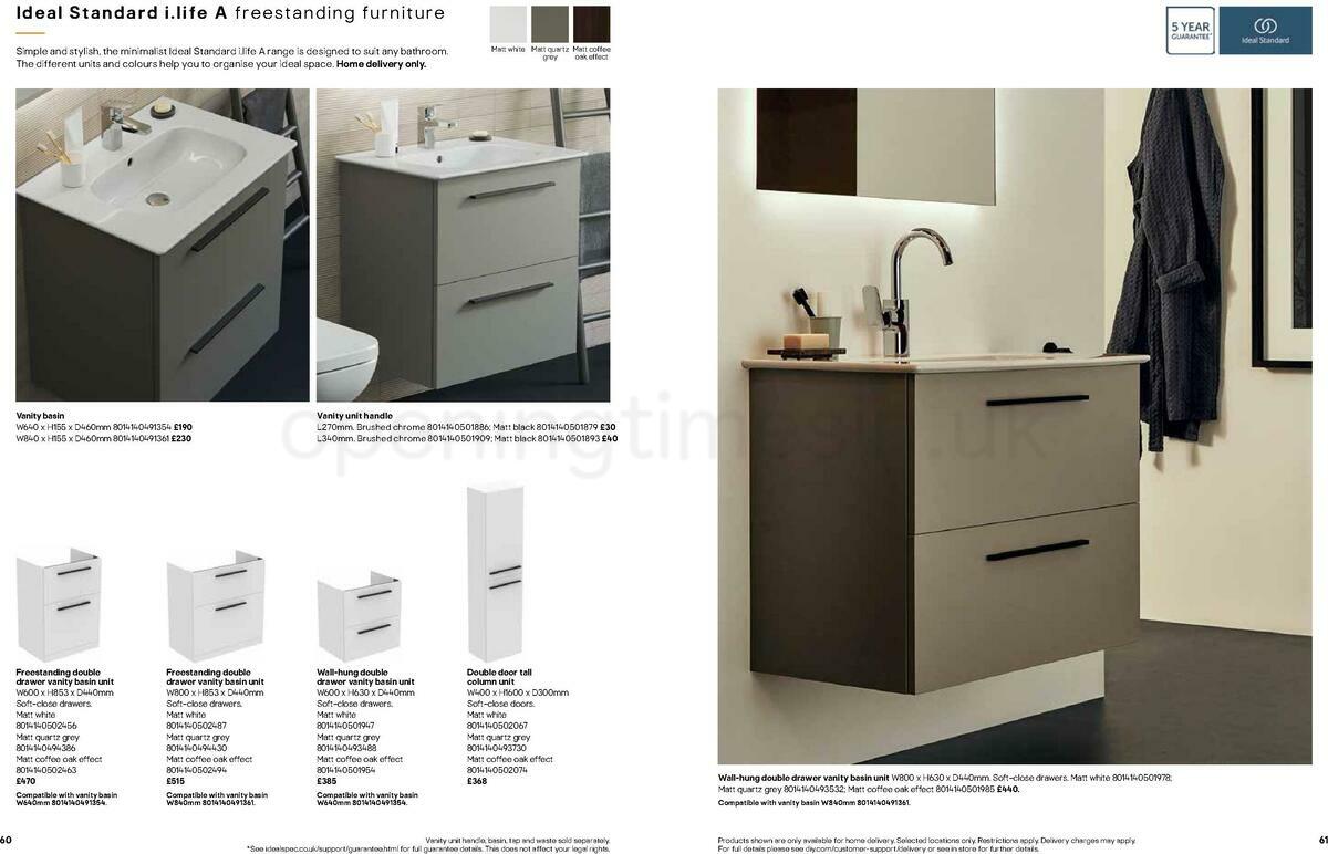 B&Q Bathrooms Offers from 22 March