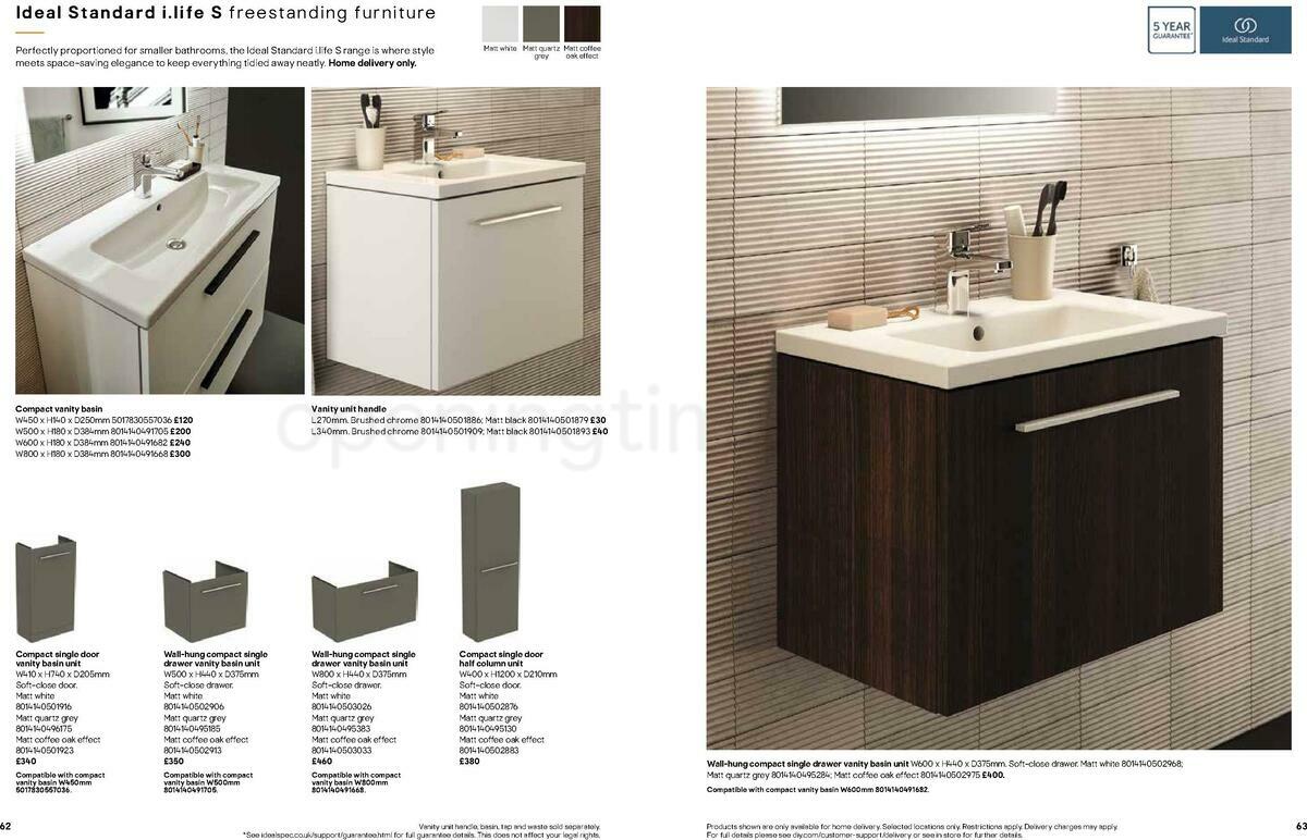 B&Q Bathrooms Offers from 22 March