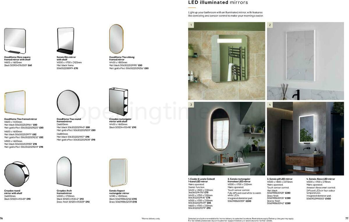 B&Q Bathrooms Offers from 22 March