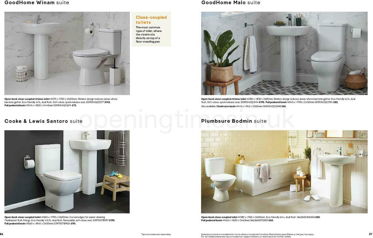 B&Q Bathrooms Offers from 22 March