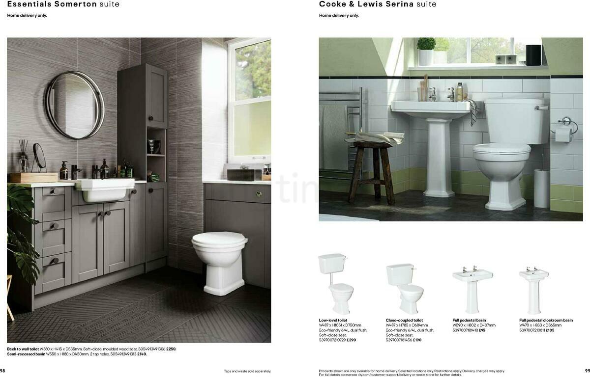 B&Q Bathrooms Offers from 22 March