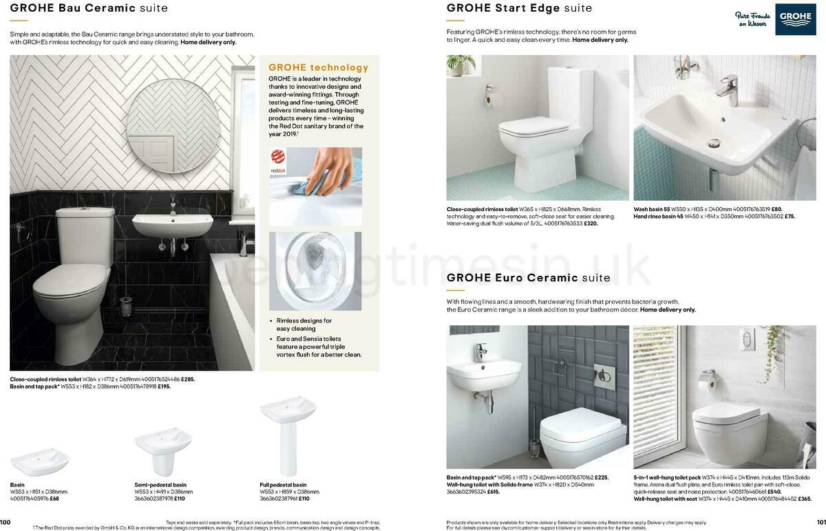 B&Q Bathrooms Offers from 22 March
