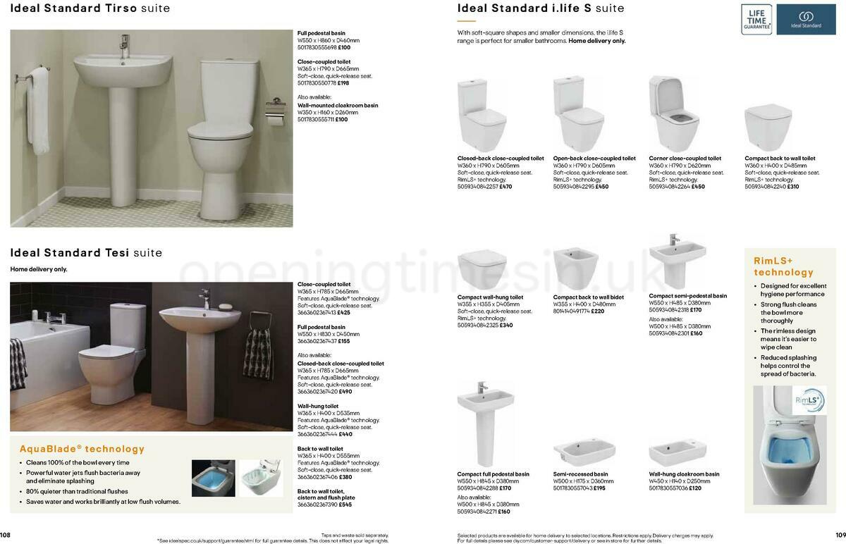 B&Q Bathrooms Offers from 22 March