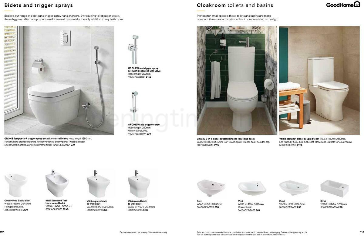 B&Q Bathrooms Offers from 22 March