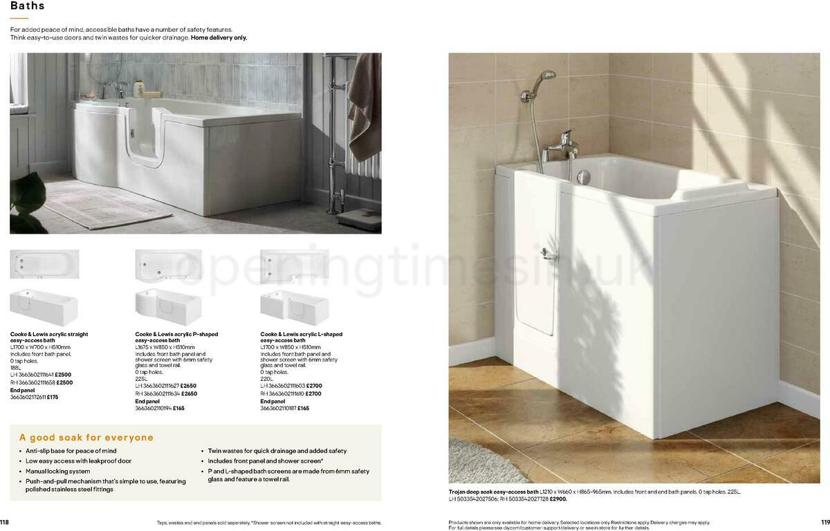 B&Q Bathrooms Offers from 22 March