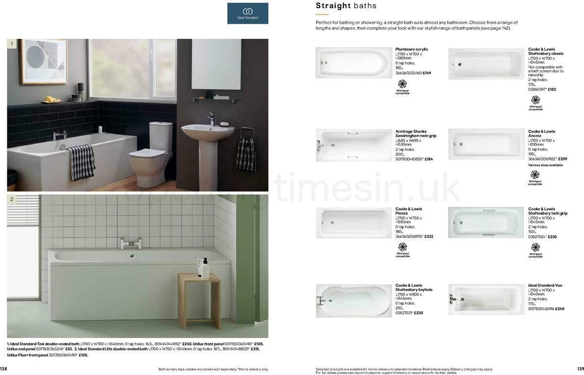 B&Q Bathrooms Offers from 22 March