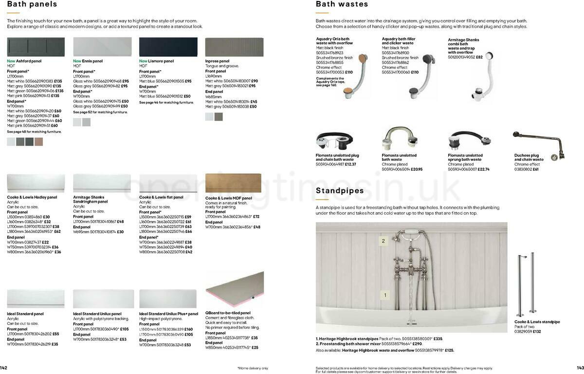 B&Q Bathrooms Offers from 22 March